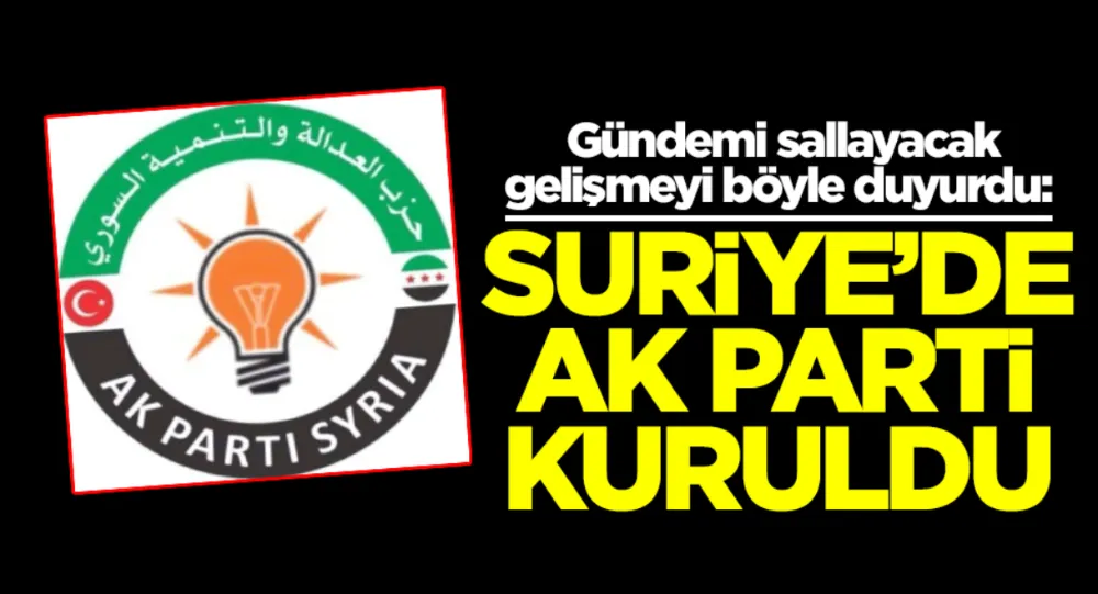 Gündemi sallayacak gelişmeyi böyle duyurdu: Yeni AK Parti kuruldu