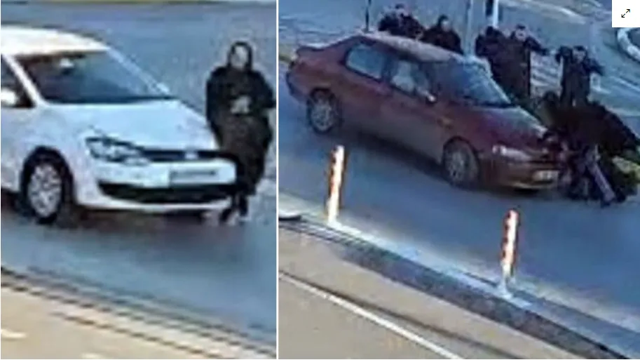 Böyle kaza görülmedi! Yaya geçidinde iki araç çarptı!