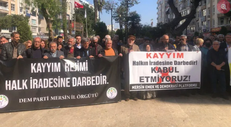 Mersin’de kayyum protestosu