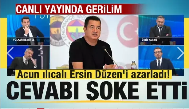Canlı yayında gerilim! Acun ılıcalı Ersin Düzen