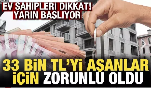 Kira geliri 33 bin TL