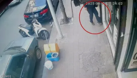 Sokak kedileri için koyulan mamayı tekmeledi     