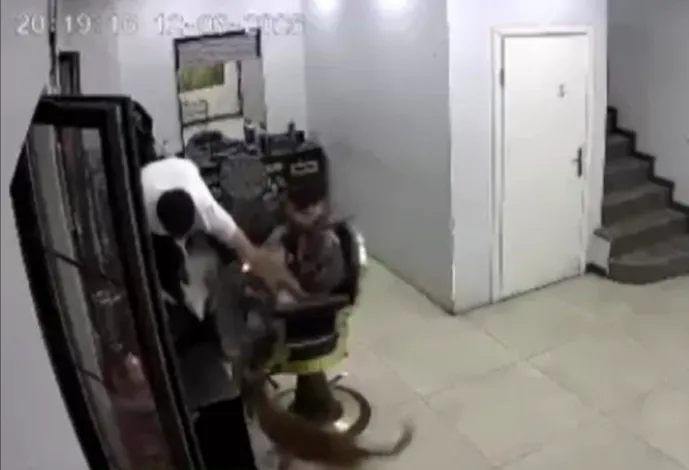 Zincirini koparan köpek kuaförde müşteriyi ısırdı