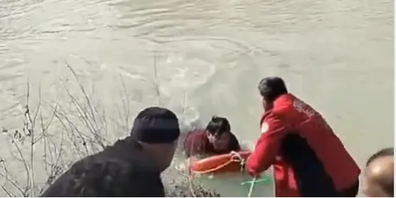 Göksu Nehri’nde can pazarı, metrelerce sürüklendi