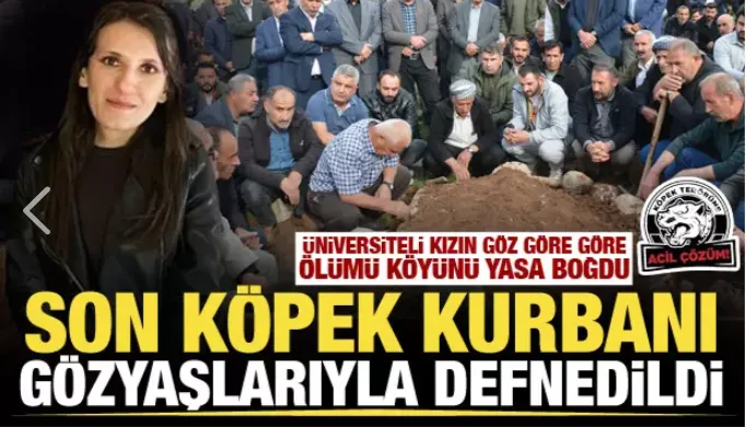 Köpek terörü kurbanı üniversiteli genç kız gözyaşlarıyla toprağa verildi