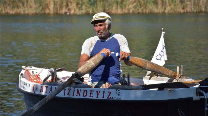 Iki ayda 2 bin kilometre kürek çekerek Dalyan