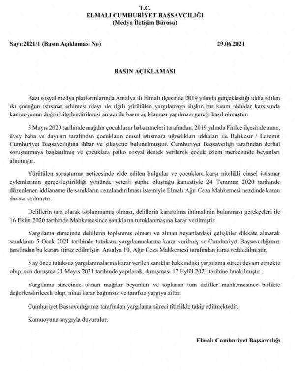Elmali Davasinda flas gelisme!